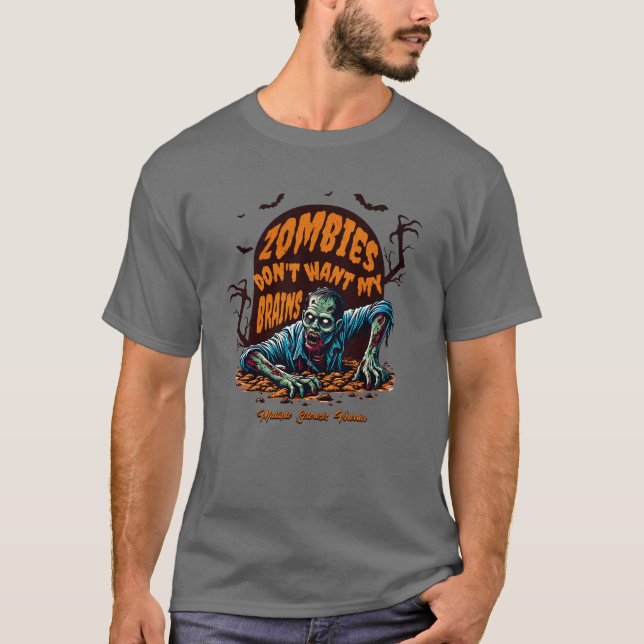 Chemise MS, T-shirt Sarcastic Zombie, cadeau de sp (Devant)