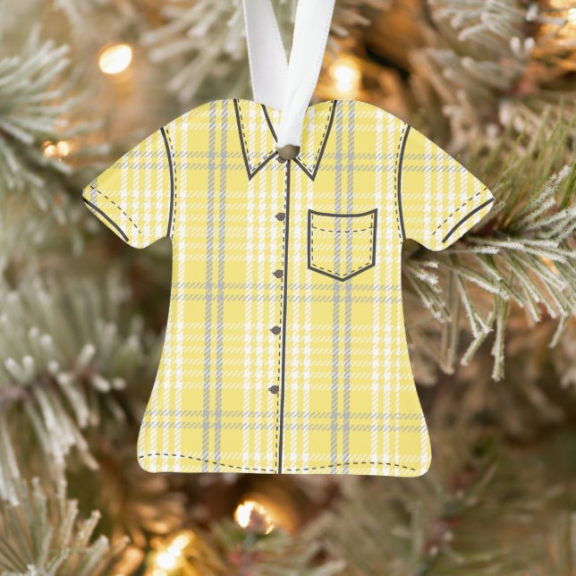 Chemise Palaka Plaid Aloha - Citron jaune (Arbre)