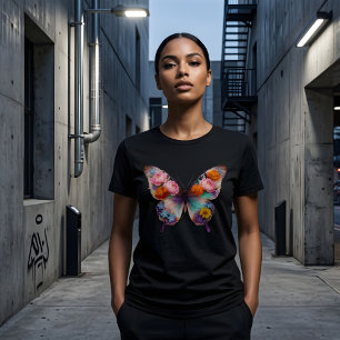Chemise papillon colorée Floral Boho T-shirt esthé