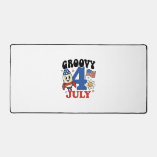 Chemise patriotique de fusée Groovy 4 juillet Desi