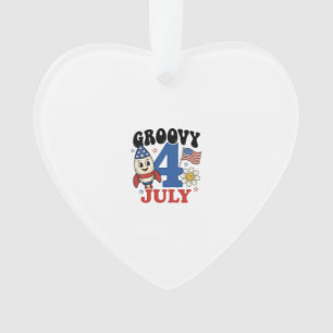 Chemise patriotique de fusée Groovy 4 juillet Desi