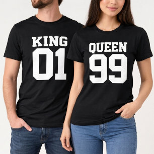 Chemise personnalisée Roi Reine Jersey T-Shirt