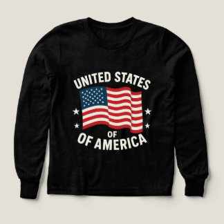 Chemise pour garçons avec drapeau patriotique amér