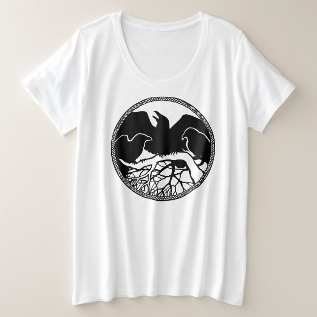 Chemise Raven Plus Taille T-shirt Art Raven Lady's (Design devant)