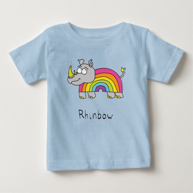 Chemise Rhinbow Rhino Rainbow pour bébé T-shirt en (Devant)