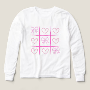 Chemise Rose de la Saint-Valentin Tic-Tac-Toe de C