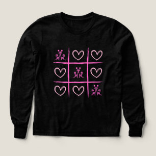 Chemise Rose de la Saint-Valentin Tic-Tac-Toe de C