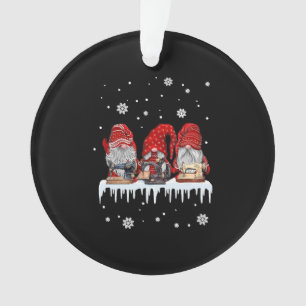 Chemise rouge Gnome Noël Gnomies roux Machine à co