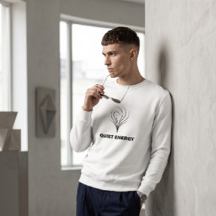 Chemise sweatshirt blanche minimaliste Abstrait