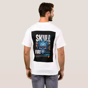 Chemise T-Shirt à impression arrière oversize Skul