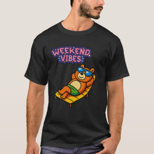 Chemise T-shirt à l'ours relaxant Vibes de week-en