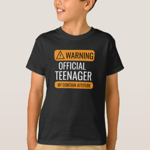 Chemise T-shirt Avertissement Adolescent Officiel