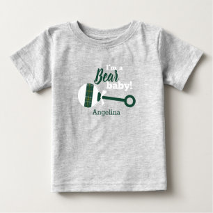Chemise T-shirt Bébé Ours De Bataille Vert Foncé