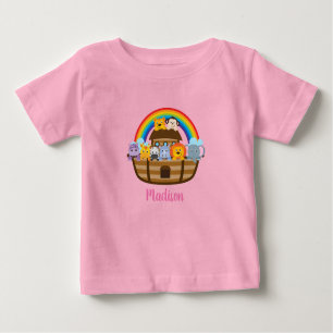 Chemise T-shirt Bébé rose Noah Ark