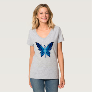 Chemise T-shirt bleu faery pour femmes Hanes Nano