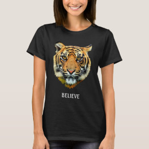 Chemise T-shirt Calligraphie Wild Tiger Visage & C
