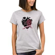 Chemise T-shirt cœur douloureux anatomique gothiqu