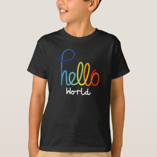 Chemise T-Shirt Colorée Hello World pour enfants
