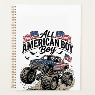 Chemise T-shirt de camion monstre patriotique All