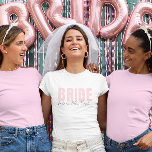 Chemise T-Shirt de Mariée   Futur Mme Nom Personna