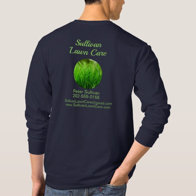 Chemise T-Shirt d'entreprise de sciage d'herbe de  (Dos)