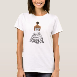 Chemise T-shirt des vœux de mariage de la mariée