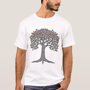 Chemise T-Shirt En Plan De L'Arbre De Fleur Majest