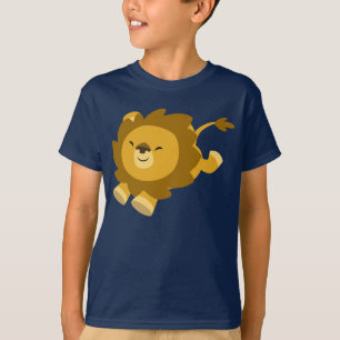 Chemise T-shirt Enfants Lion Cartoon Ecstatique