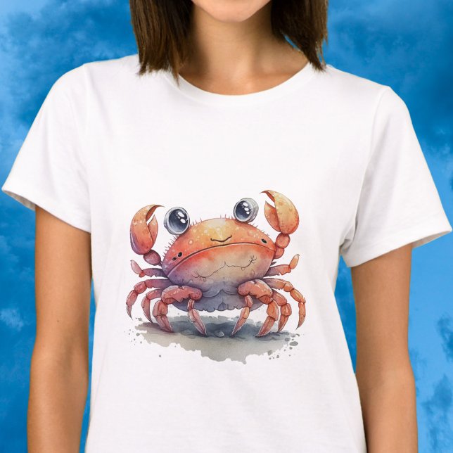 Chemise T-shirt Femme Cute Crab Basic (Créateur téléchargé)