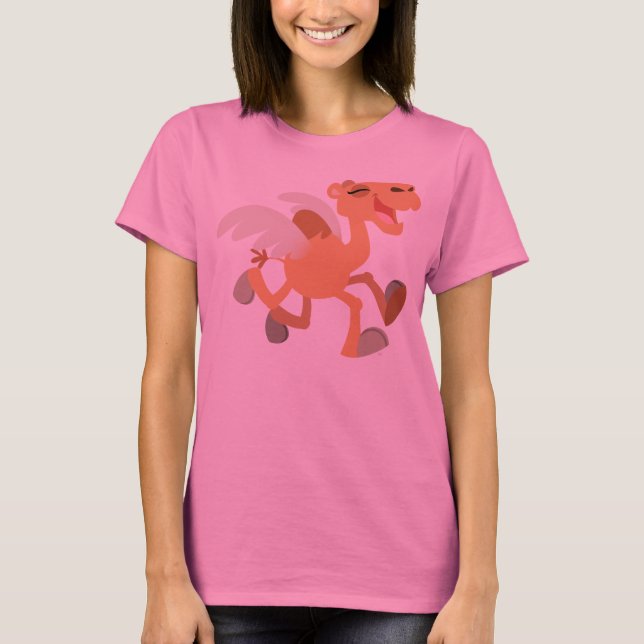 Chemise T-shirt Femme En Camel Aiguillé (Devant)