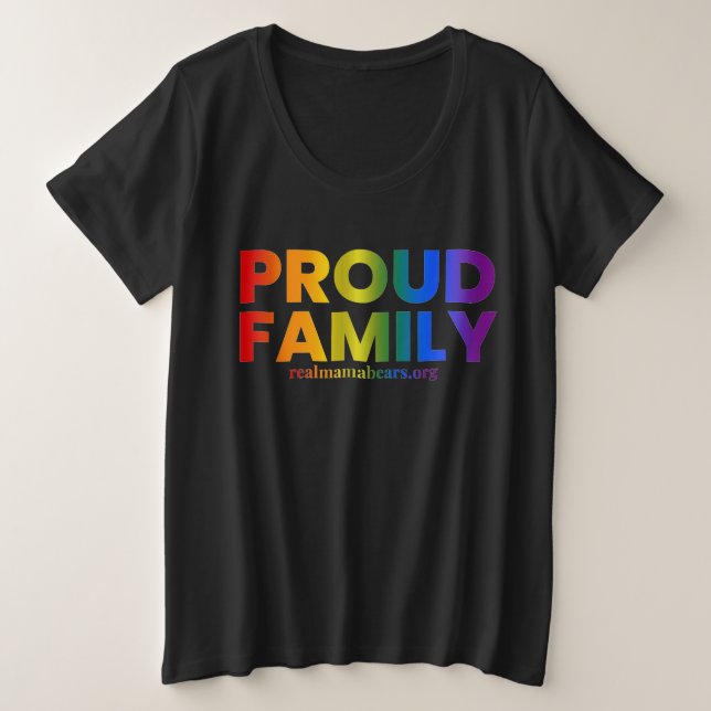 Chemise T-Shirt Fier Famille Femmes Plus Taille (Design devant)