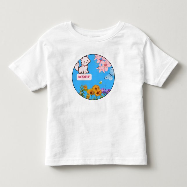 Chemise T-Shirt Floral Kitty Cuteness (Devant)