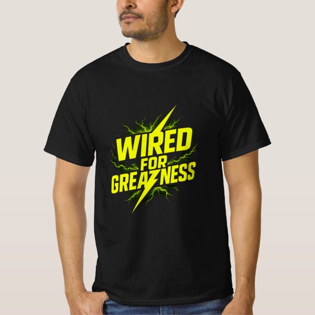 Chemise T-Shirt Gras pour Grandeur - Electricien G (Devant)
