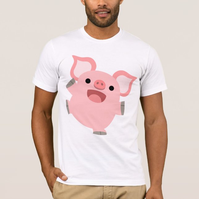 Chemise T-shirt Joyous Cartoon Pig (Devant)