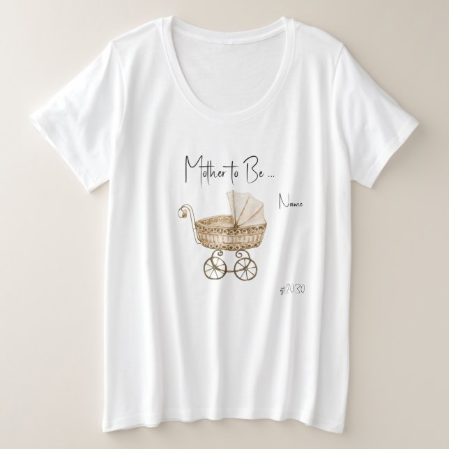 Chemise T-Shirt Mère à être Boho Baby shower Plus  (Design devant)