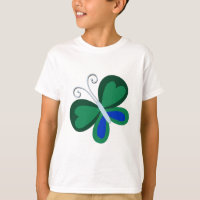 Chemise T-Shirt Papillon Vert