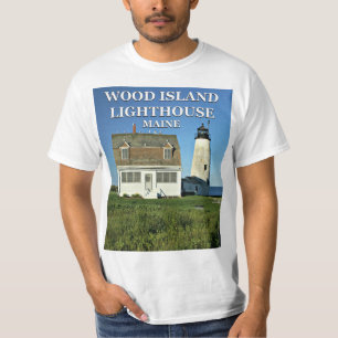 Chemise T-shirt Phare de Wood Island, Maine