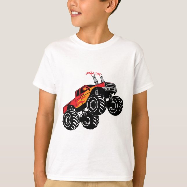 Chemise T-Shirt pour Enfants de Camion Monstre Noi (Devant)