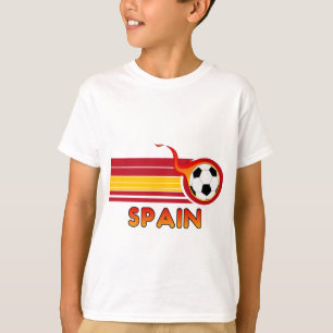 Chemise T-shirt pour enfants de football d'Espagne