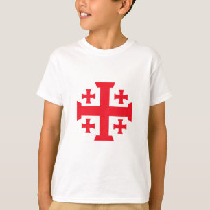 Chemise T-shirt pour enfants Templier Croisé Croix