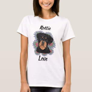 Chemise T-shirt pour femmes Rottie Love Rottweiler