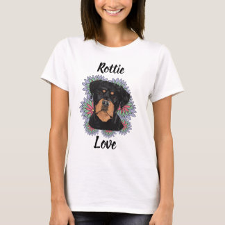 Chemise T-shirt pour femmes Rottie Love Rottweiler