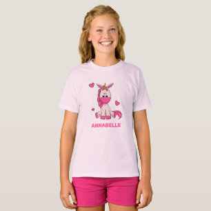 Chemise T-Shirt Pour Fille Anniversaire Rose Cute