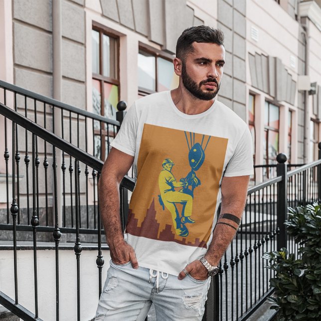 Chemise T-Shirt Pour Ouvrier De Construction Hissé (Créateur téléchargé)