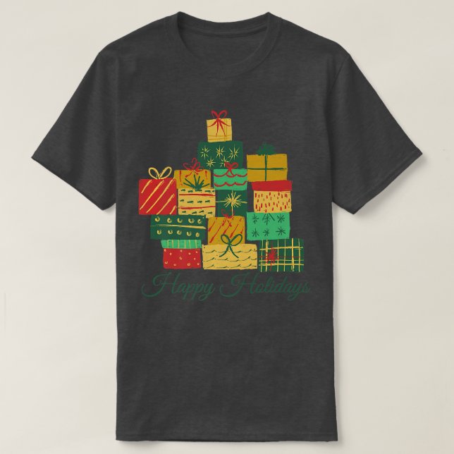 Chemise T-shirt Premium Happy Holidays (Design devant)