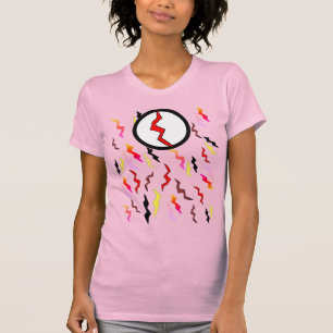 Chemise T-shirt Rouge rose Jaune Éclair