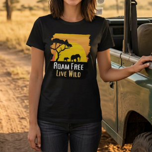 Chemise T-Shirt Safari Animalier Roam Free Live Wi