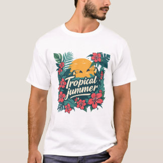 Chemise T-Shirt Tropical Summer Vibes – Design Rét