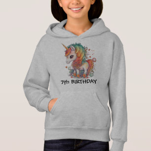 CHEMISE T-SHIRT UNICORN POUR ENFANTS DU 7E ANNIVER