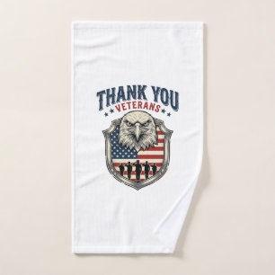 Chemise Thank You Veterans Patriotic Eagle Shield_